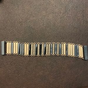 Kenneth Cole New York reversible gold/hematite bar bracelet